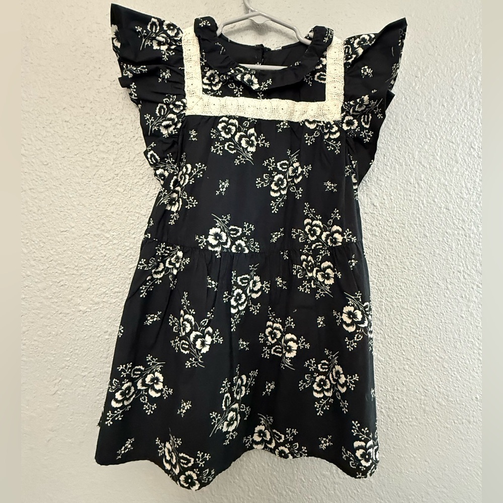 SEA NY Alessia Floral Flutter Sleeve Dress Size 4/5